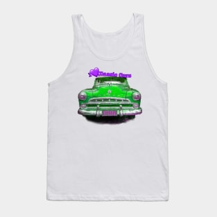 I Love Classic Cars in Green and Pink and Purple Tank Top